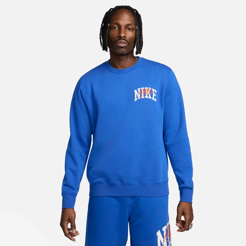 Nike Men's Club Fleece Long-Sleeve Sweatshirt